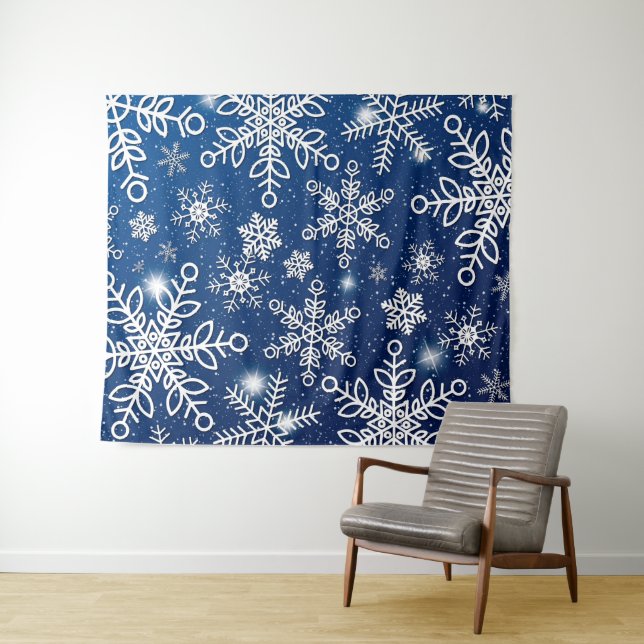 Snow Flakes 11 Tapestry (In Situ (Horizontal))