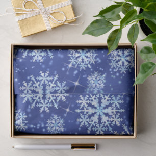 Snow Flakes Blue  Tissue Paper