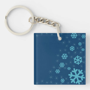 Snow flakes key ring
