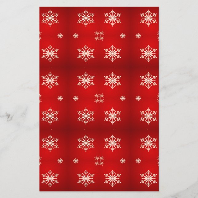 Snow flakes on red (Front)