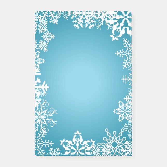 Snow Flakes Post Its Post-it Notes (Front)