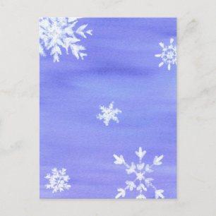 snow flakes postcard