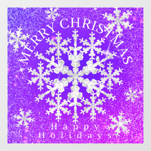 Snow Flakes Purple Pink