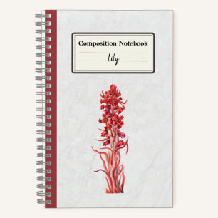 Snow Flower Personalised Composition Notebook