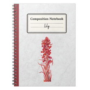 Snow Flower Personalised Composition Notebook