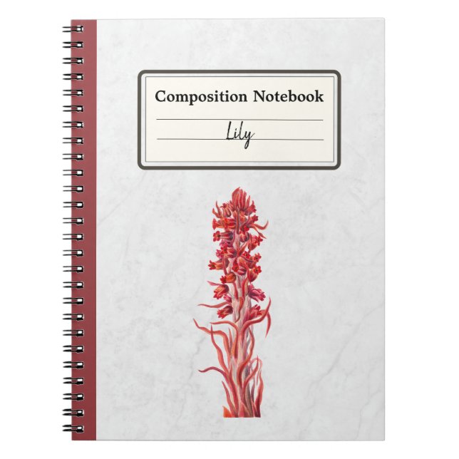 Snow Flower Personalised Composition Notebook (Front)
