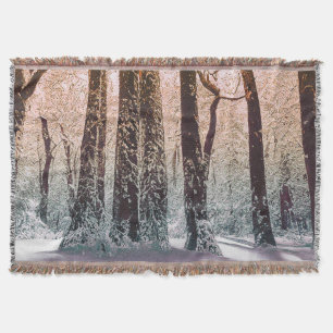 SNOW FOREST NATURE THROW BLANKET