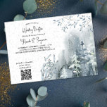 Snow Forest Winter Wedding Reception Only Invitation<br><div class="desc">Winter wedding reception only invitation watercolor snow forest, delicate leaves and snow berries. The design has a colour palette of dusty blue, slate blue, blue grey and white. It is personalised in modern handwritten lettering and classic elegant typography. Perfect for winter season, holiday wedding or Christmas wedding. Please browse my...</div>