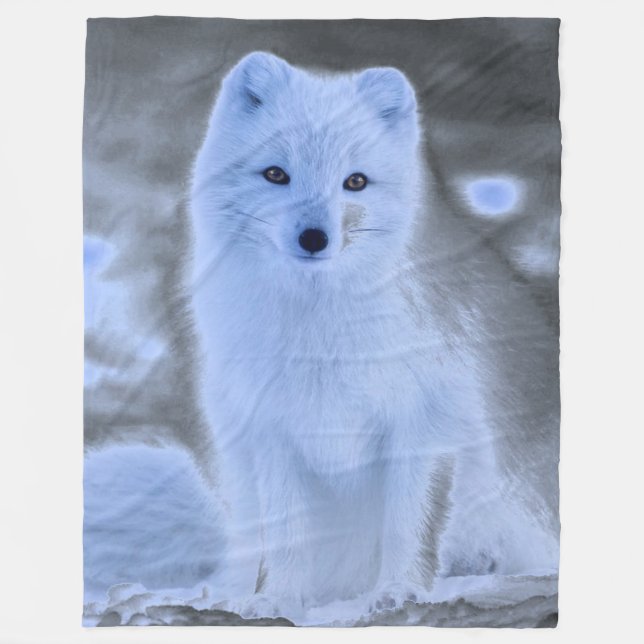 SNOW FOX FLEECE BLANKET (Front)