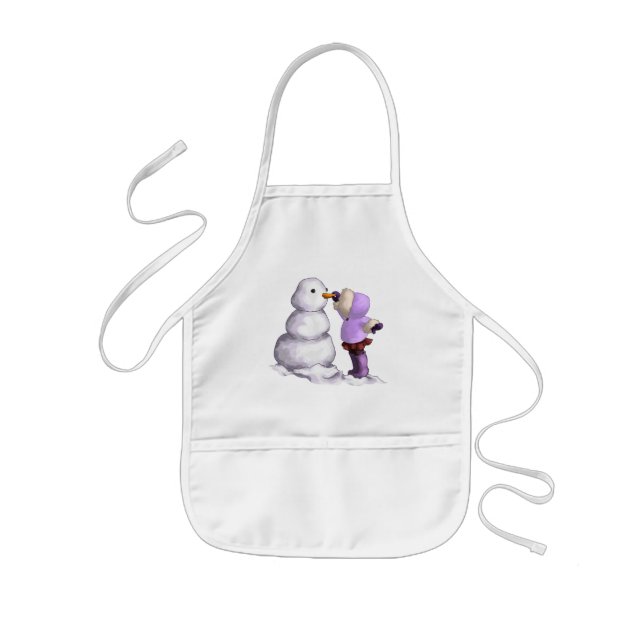 Snow Friend Kids Apron (Front)