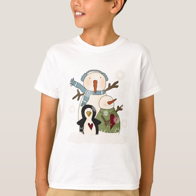 Snow Friends Holiday T-shirts and Gifts (Front)