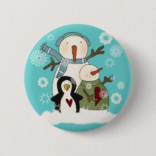 Snow Friends Holiday T-shirts and Gifts 6 Cm Round Badge