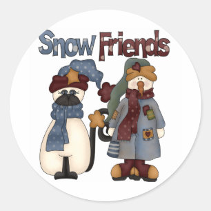 Snow Friends Tshirts and Gifts Classic Round Sticker