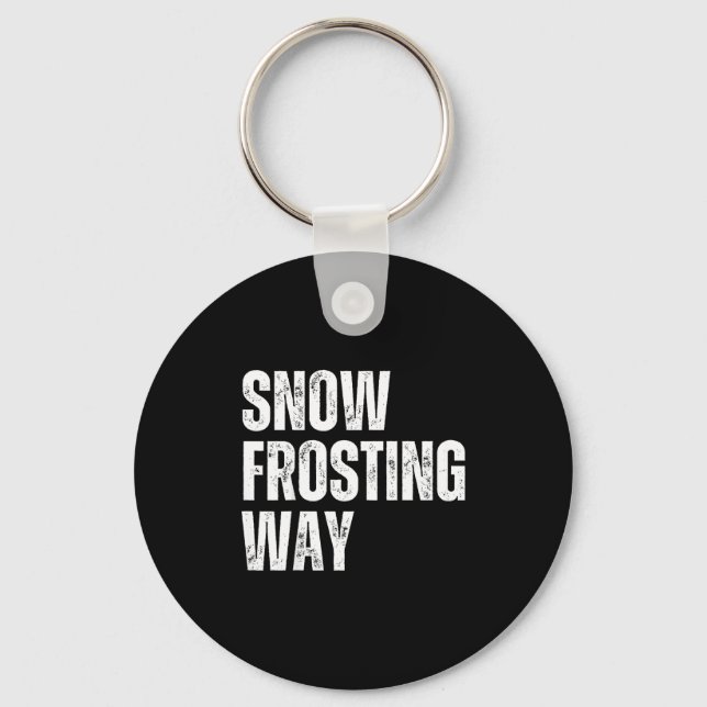 Snow frosting way funner teacher student winter key ring (Front)