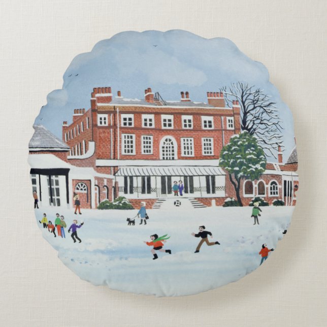 Snow Fun 1991 Round Cushion (Front)