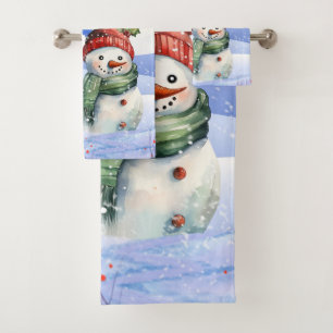 SNOW FUN ON A WINTER DAY BATH TOWEL SET