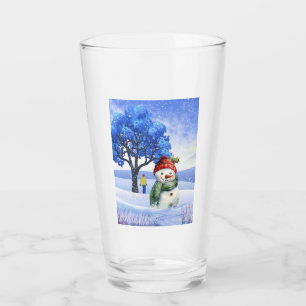 SNOW FUN ON A WINTER DAY GLASS
