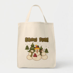 Snow Fun Two Tshirts and Gifts Tote Bag