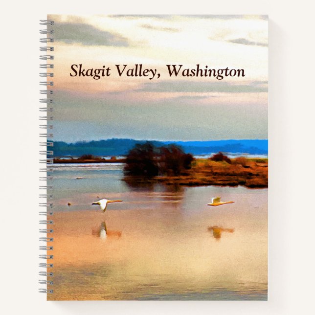 Snow Geese in Skagit Valley Notebook (Front)