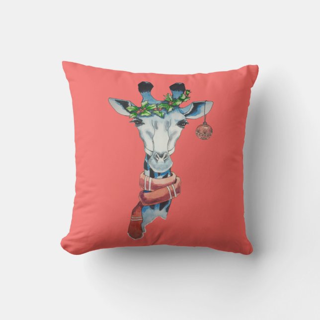 Snow giraffe cushion (Front)