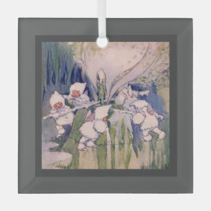 snow glass tree decoration