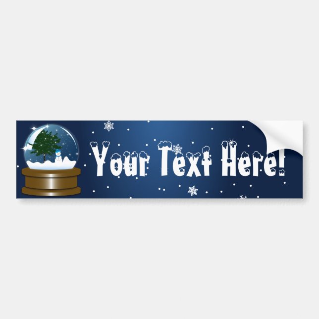 Snow Globe Bumper Sticker (Front)