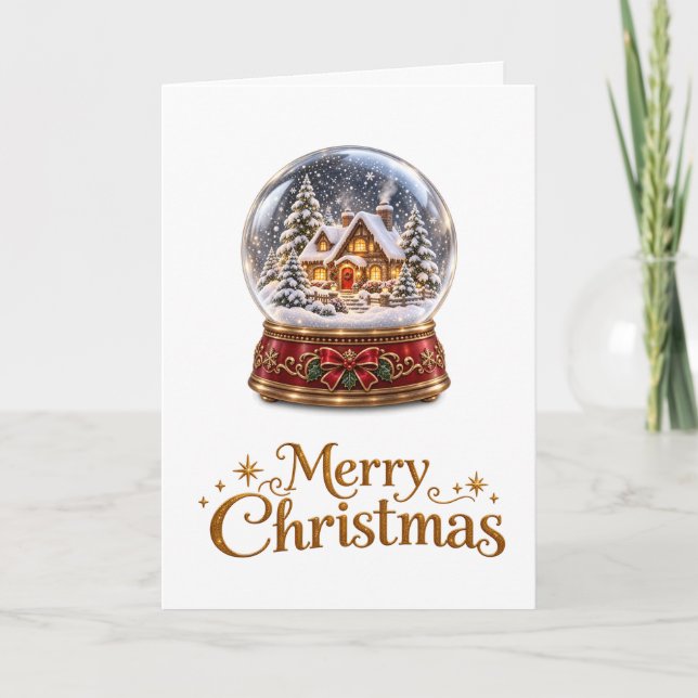 snow globe christmas card (Front)
