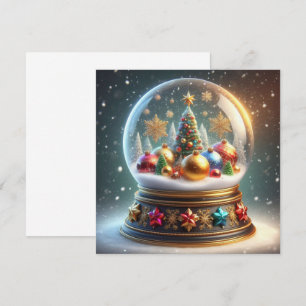 Snow globe Christmas Card. Card