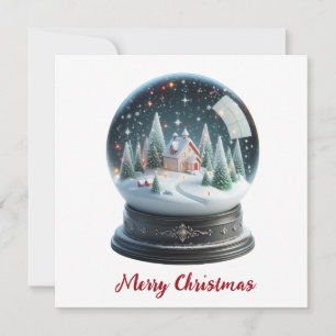 Snow Globe Christmas Holiday Card