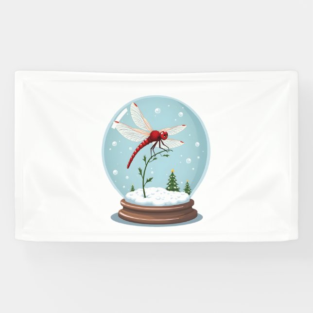 Snow Globe Dragonfly Banner (Horizontal)