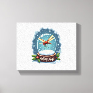 Snow Globe Dragonfly Canvas Print