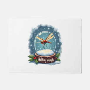 Snow Globe Dragonfly Doormat