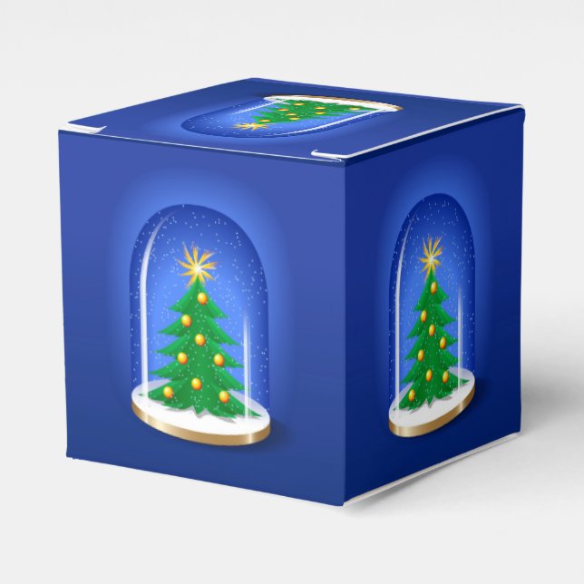 Snow Globe Favour Box (Front Side)