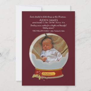 Snow Globe Holiday Photo Card