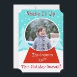 Snow Globe Holiday Photo Card<br><div class="desc">Shake it up this holiday season with this customizable Snow Globe Holiday Photo Card! The design features a snow globe sitting in a scene so perfect it is usually only seen in a snow globe. The globe has a red base and a ball ready for your favorite photo. Simply replace...</div>