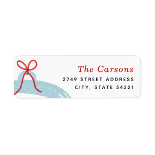 Snow Globe Holiday Return Address