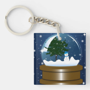 Snow Globe Key Ring