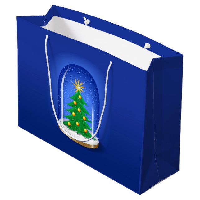 Snow Globe Large Gift Bag (Back Angled)