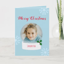 Snow Globe Photo Christmas Card