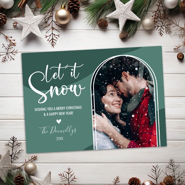 Snow Globe Photo Christmas Holiday Card (Creator Uploaded)