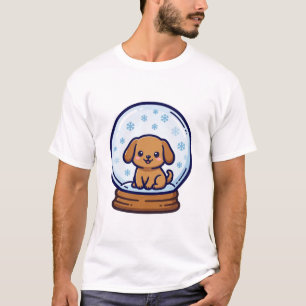 Snow Globe Puppy Christmas T-Shirt