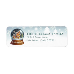 Snow Globe Return Address Labels