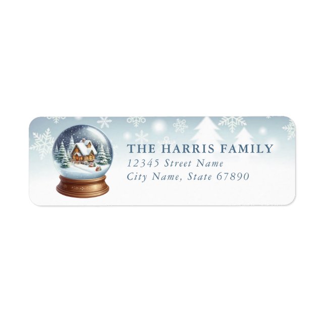Snow Globe Return Address Labels (Front)
