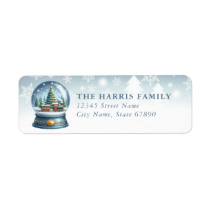 Snow Globe Return Address Labels