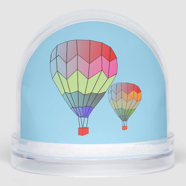 Snow Globe - Striped Hot Air Balloons (Front)