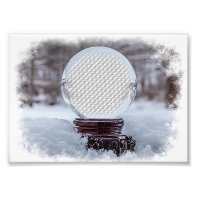 Snow Globe Template Photo Print (Front)