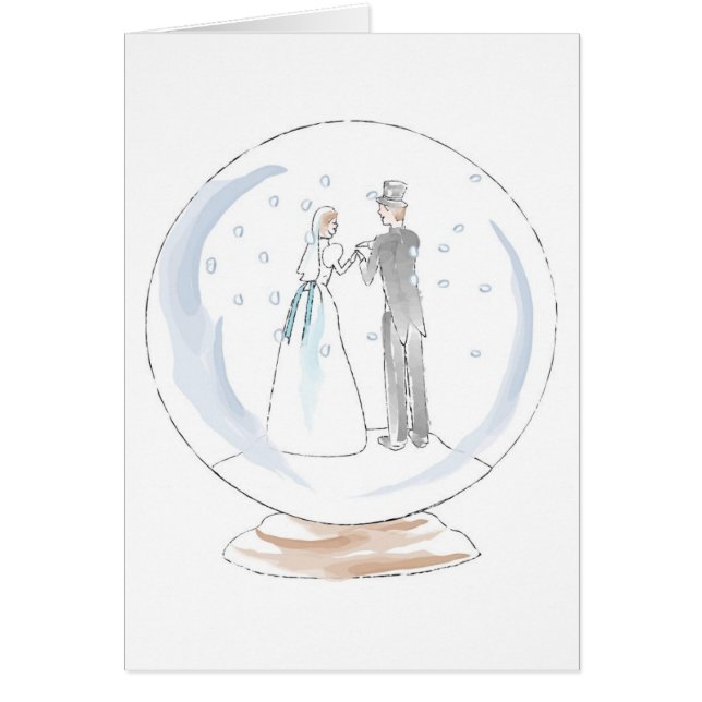 Snow Globe Wedding Couple (Front)