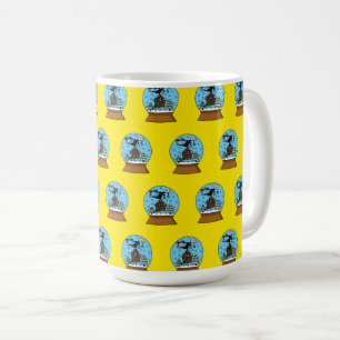 Snow Globe with Blackbird Singing Coffee Mug