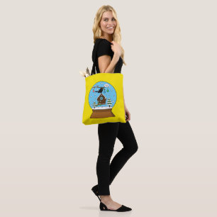 Snow Globe with Blackbird Singing Tote Bag
