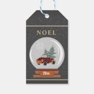 Snow Globe with Car & Christmas Tree Gift Tags